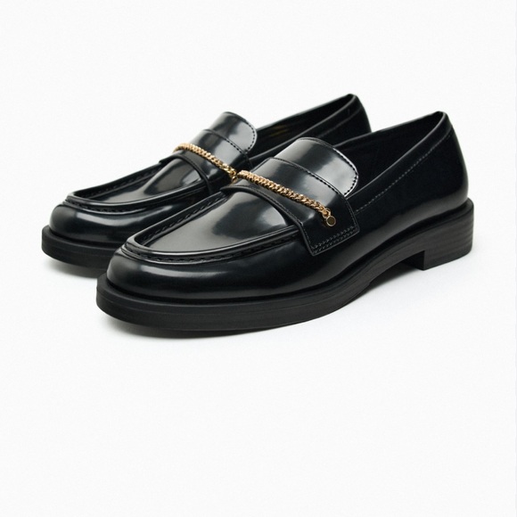 ZARA CHAIN LOAFERS - Picture 1 of 3